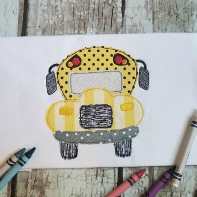 school bus applique